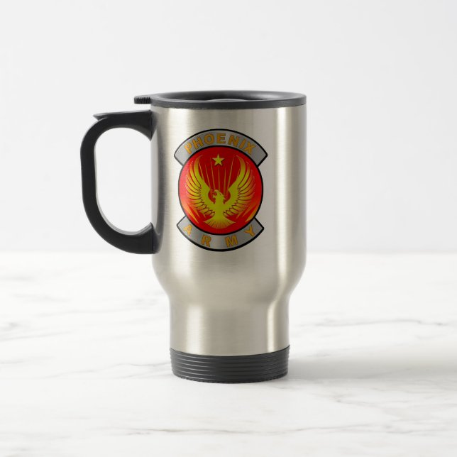 De Voyage Phoenix Army Travel Mug (Gauche)