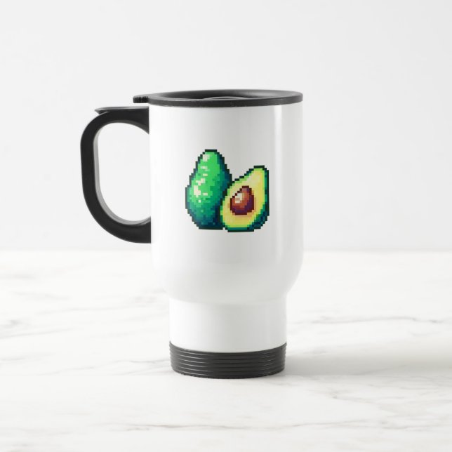 De Voyage Pixel Art Avocado Mug (Gauche)