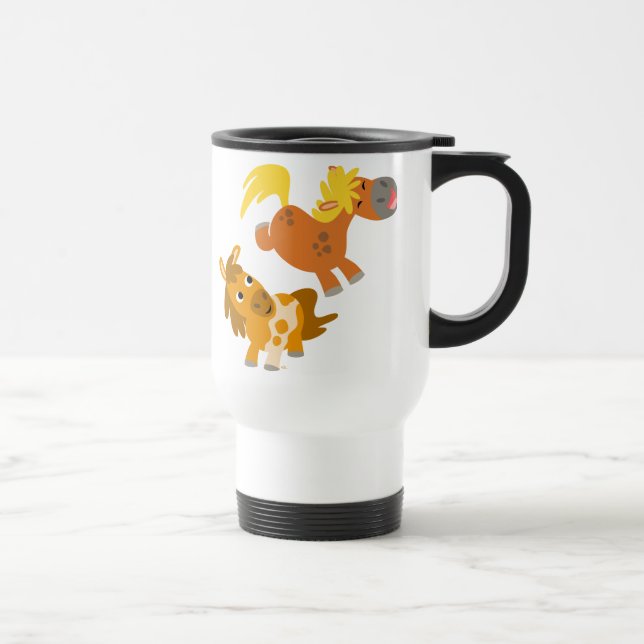 De Voyage Poney en caricature Jouer Voyager Mug (Droite)