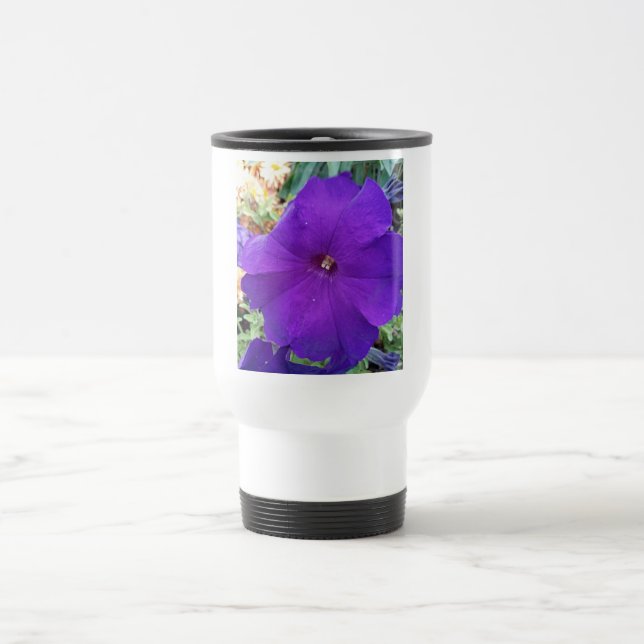 De Voyage Purple Petunia Travel Mug (Centre)