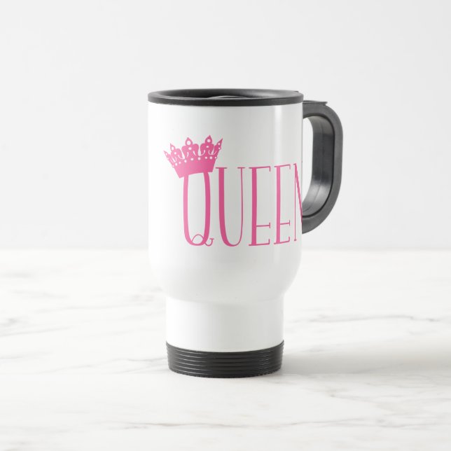 De Voyage "QUEEN" Travel Mug (Devant droit)