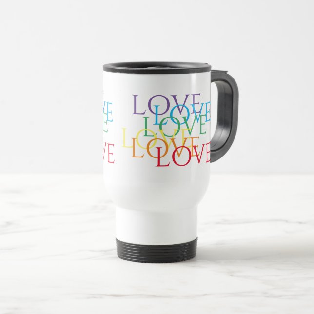 De Voyage RAINBOUR LOVE Travel Mug (Devant droit)