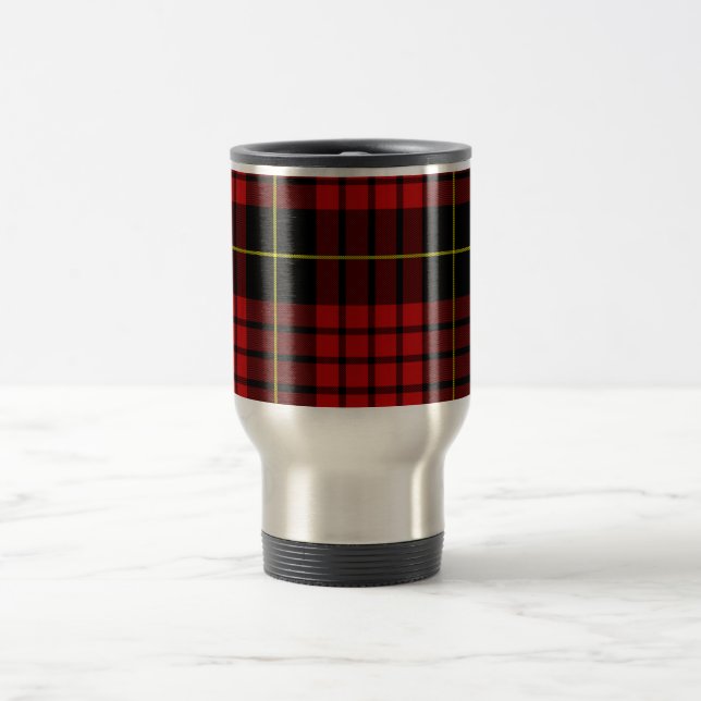 De Voyage Red Tartan Travel/Commutateur Mug (Centre)