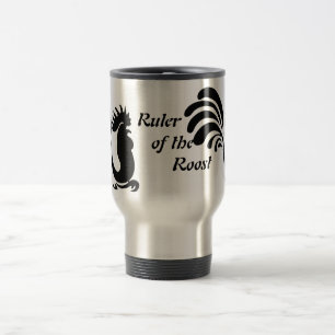 De Voyage "Règle du Rooster" Rooster Aluminium Travel Mug