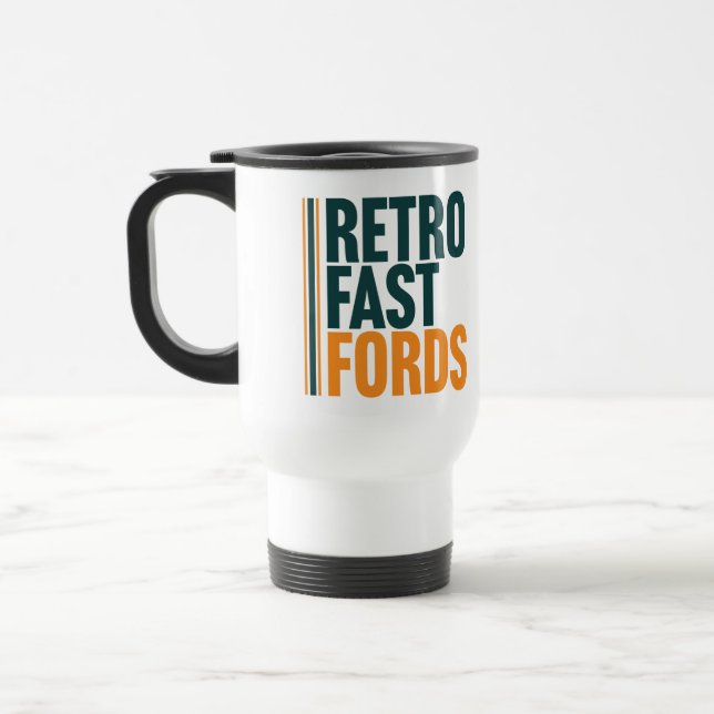 De Voyage Retro Fast Fords Travel Mug (Gauche)