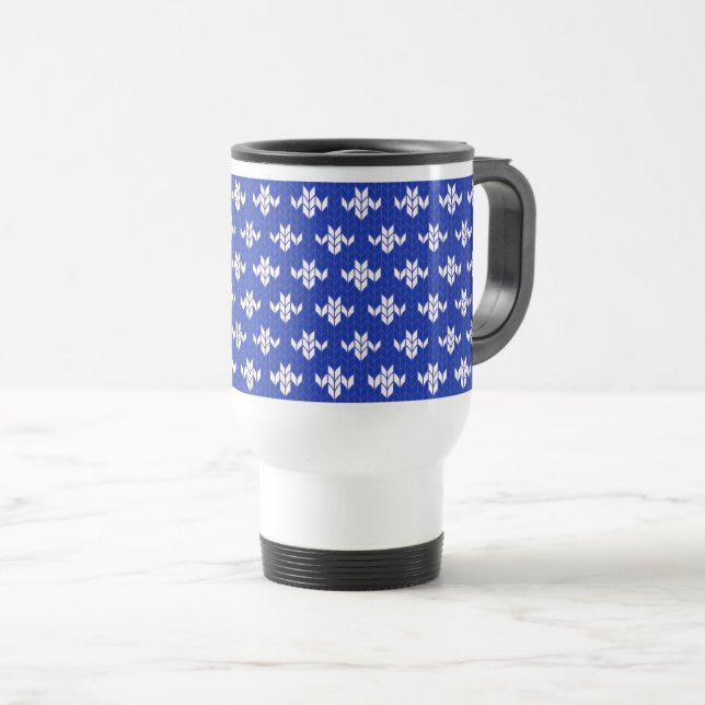 De Voyage SCANDIA BLUE KNIT Travel Mug (Devant droit)
