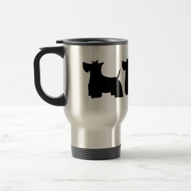 De Voyage Scottish Terriers Travel Mug (Gauche)