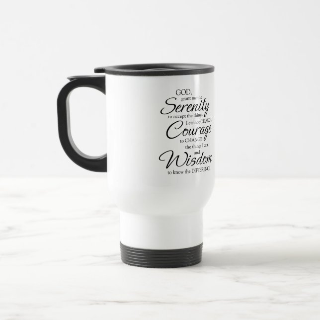 De Voyage Serenity Prayer Mug (Gauche)