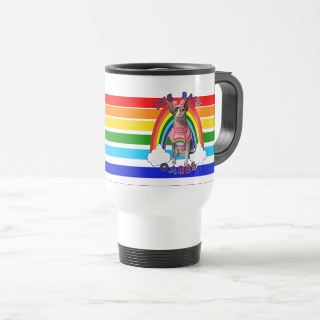 De Voyage Soins Nare Fierté Rainbow Coffee Mug (Devant droit)