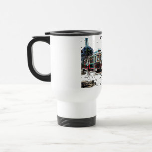 De Voyage Stn TRC Neon trcar à stn White Travel Mug