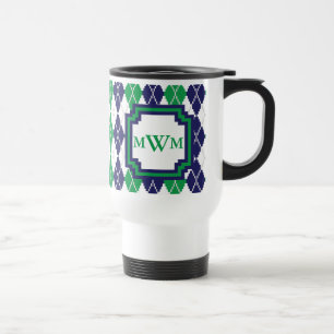 De Voyage Sur le mug Green Argyle