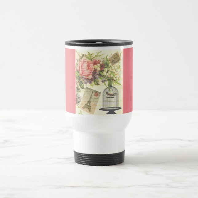 De Voyage Thème Vintage Paris Travel Mug (Centre)