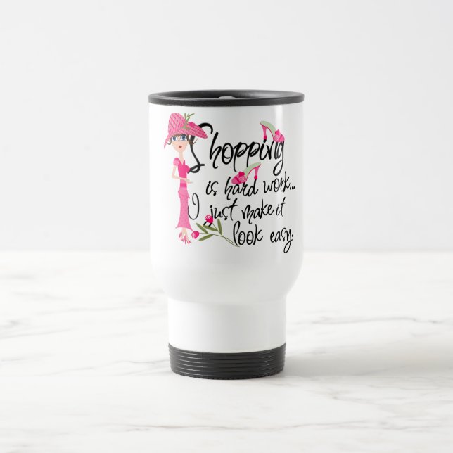 De Voyage Travail dur 2 Mug (Centre)