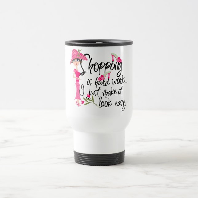 De Voyage Travail dur 2 Mug (Centre)