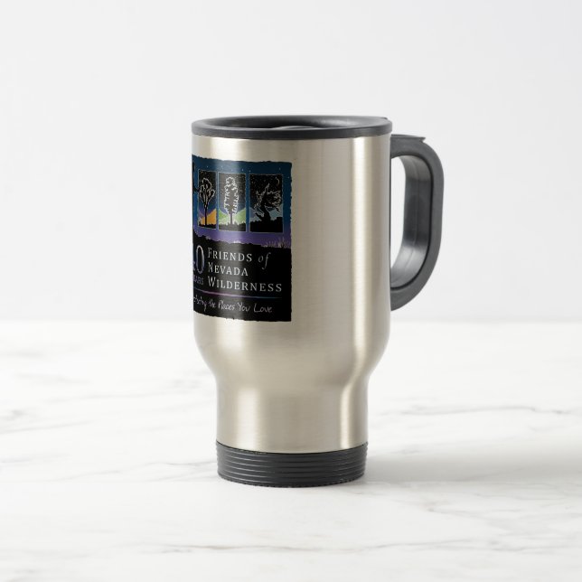 De Voyage Travel Mug (40th Dark Sky Logo) (Devant droit)