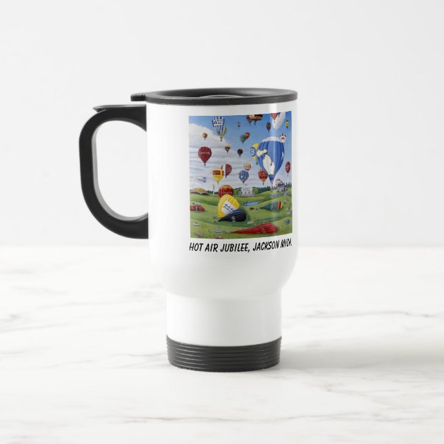 De Voyage Travel Mug - Hot Air Jubilee - Jackson, Michigan (Gauche)