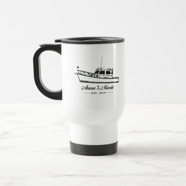 De Voyage Travel Mug - Le bateau Anna Marie (Gauche)