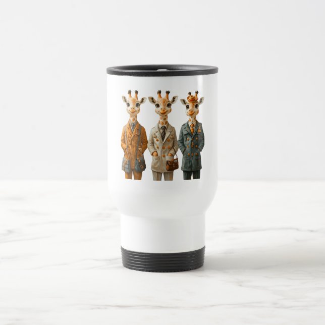 De Voyage Trois Giraffe Travel Thermal Mug (Centre)
