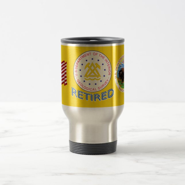 De Voyage United States Geological Survey Retraité Mug (Centre)