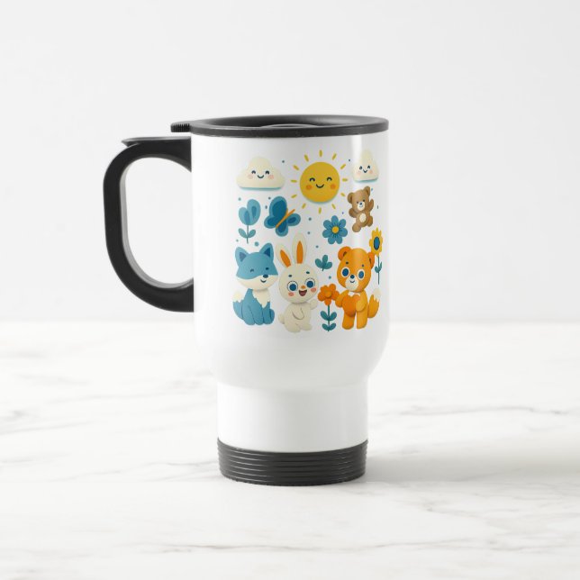De Voyage Whimsical Woodland Friends Travel Mug (Gauche)