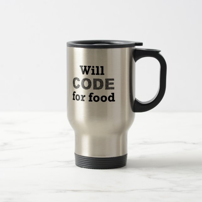 De Voyage Will Code For Food Mug (Droit)