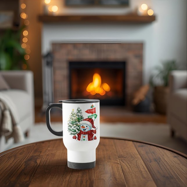 De Voyage Winter Wonderland - Personalized Travel Mug (Créateur téléchargé)
