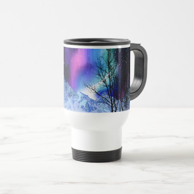 De Voyage Wonderlights Winter Travel Mug (Devant droit)