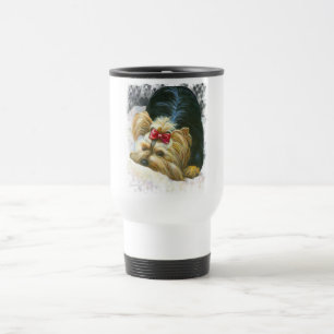 De Voyage Yorkie Peek a Boo Travel Mug