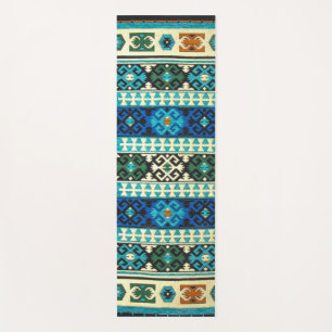 De Yoga Antique Turc Kilim tapis Tapis bleu vert