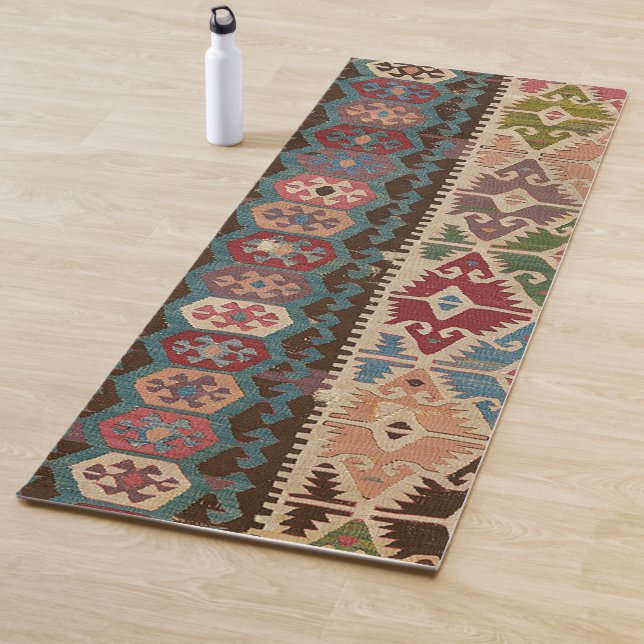 De Yoga Tapis Persan Turc Motif Killim (En situation)