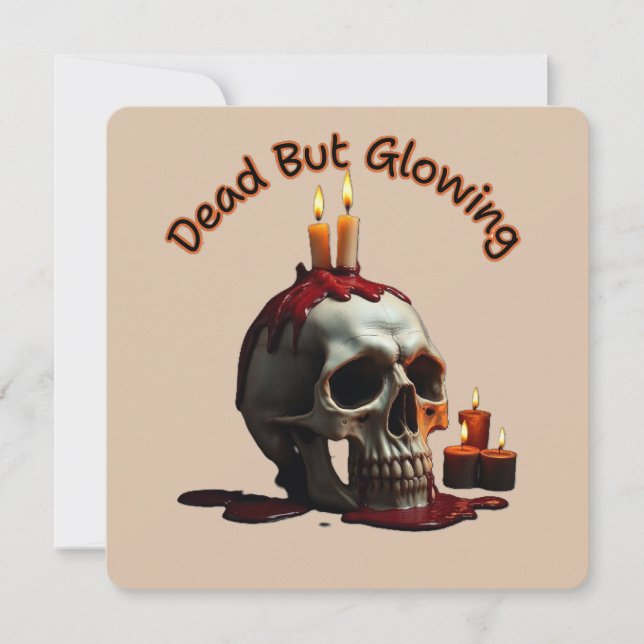 Dead But Glowing – Invitation pour Día de los Muer (Devant)