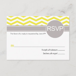 Deandra Chic Chevron RSVP jaune