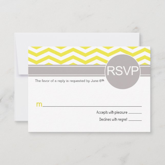 Deandra Chic Chevron RSVP | jaune (Devant)