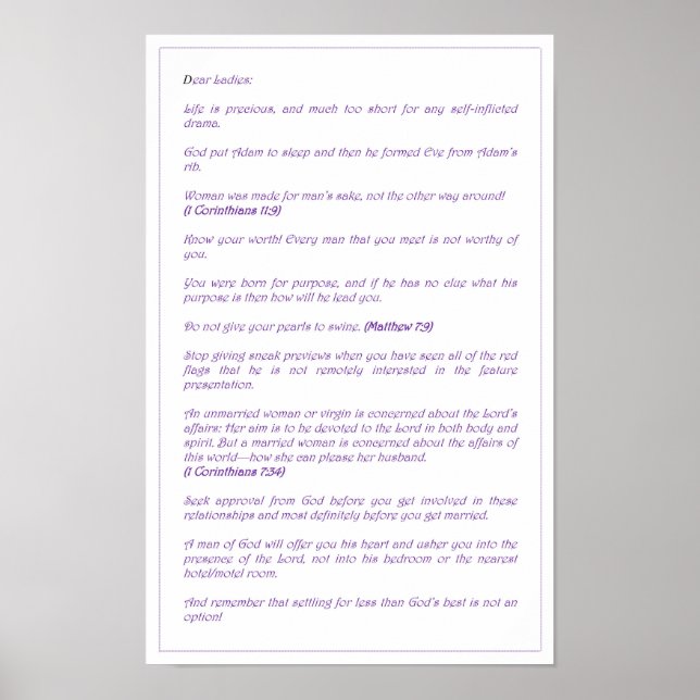 Dear Ladies - Poster  (Devant)