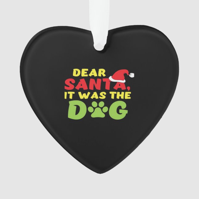 Dear Santa it was the dog paw Classic T-Shirt (devant)
