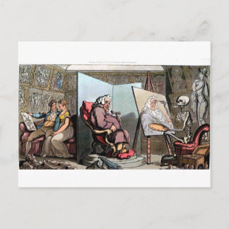 Death Peint une carte postale Portrait