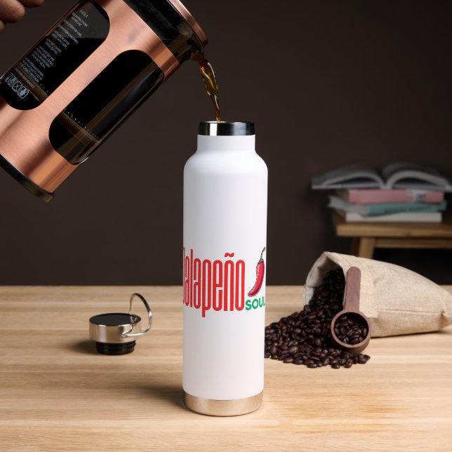D'eau Âme Jalapeño – Bouteille Éco Réutilisable avec Att (Café (pivoté))