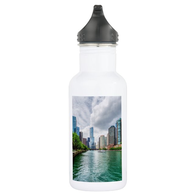 D'eau Bas Chicago River Bouteille en acier inoxydable (Droite)
