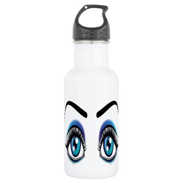 D'eau Big Blue Eyes Bouteille en acier inoxydable (Devant)