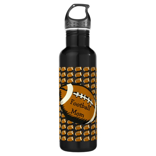 D'eau Black et Brown Football Maman Sport Bouteille d'ea (Devant)