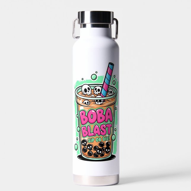 D'eau Boba Blast – Sip ou Meurs ! Bouteille Isotherme (Avant)