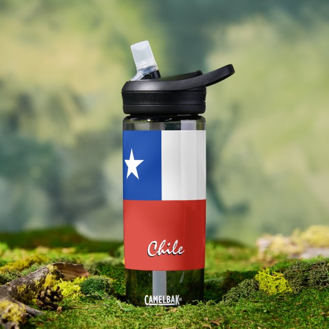D'eau Bouteille chilienne, Drapeau patriotique chilien (Extérieur)