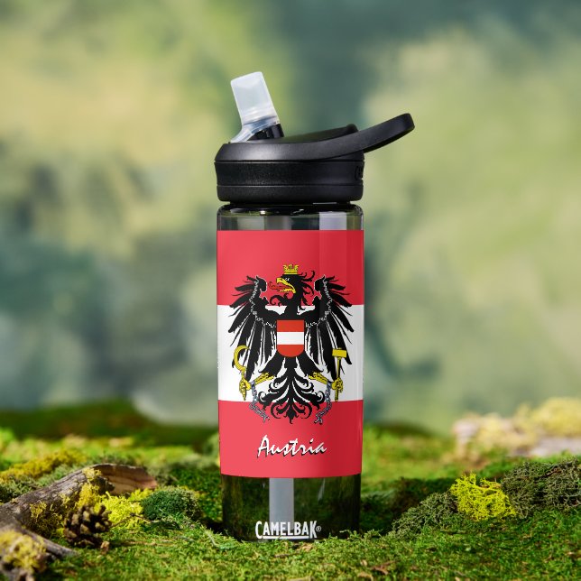 D'eau bouteille d'Autriche, drapeau patriotique autrichi (Extérieur)