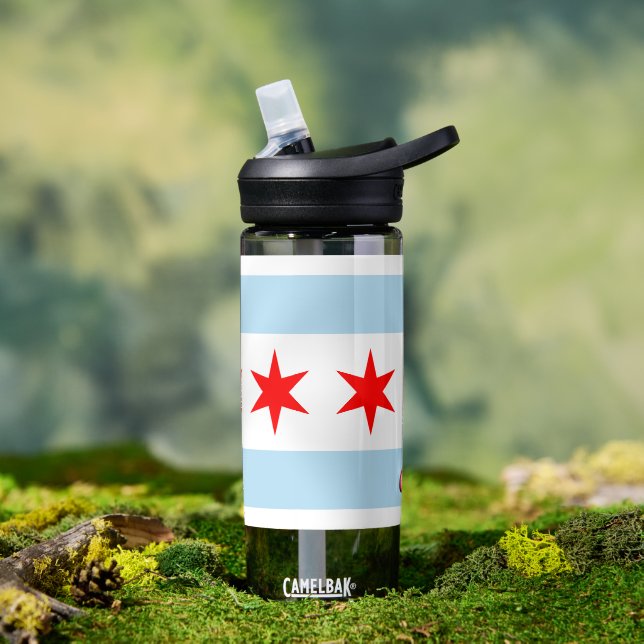 D'eau Bouteille de Chicago, drapeau patriotique de Chica (Extérieur)