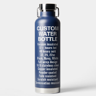 D'eau Bouteille de cuivre et d'acier inoxydable BLUE