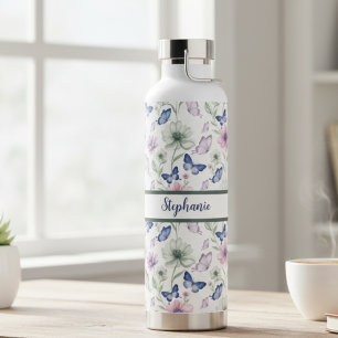 D'eau Bouteille Fleurie Papillon Bleu – Cadeau Jardin Do