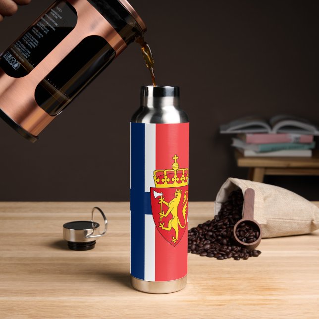 D'eau Bouteille isolée de Norvège, Drapeau norvégien (Gym)