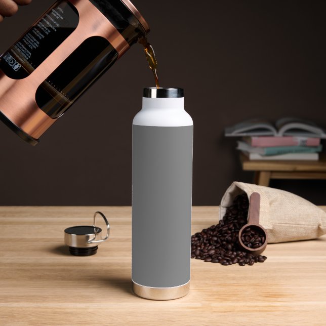 D'eau Bouteille isolée Gris Titane Personnalisée (Gym)