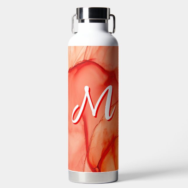 D'eau Bouteille isolée personnalisée avec monogramme (Avant)