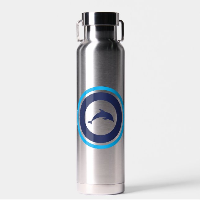 D'eau Bouteille isolée sous vide PJK 22oz / dauphin & ka (Avant)